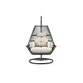 **Suspendu moderne en rotin avec coussins confortables**