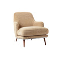 **Fauteuil moderne en tissu texturé avec pieds en bois**