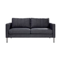 **Canapé moderne en tissu gris avec pieds en métal**