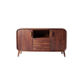 **Buffet en bois rectangulaire avec portes à lattes**