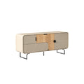**Meuble TV moderne avec portes en bois et design épuré**